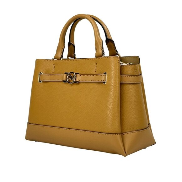 NEW Michael Kors Reed Small Leather Belted Satchel Crossbody Bag Deer Handbag - Picture 5 of 6